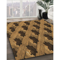Patterned Orange Rug, pat2375brn