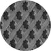 Square Patterned Dark Gray Black Rug, pat2375gry