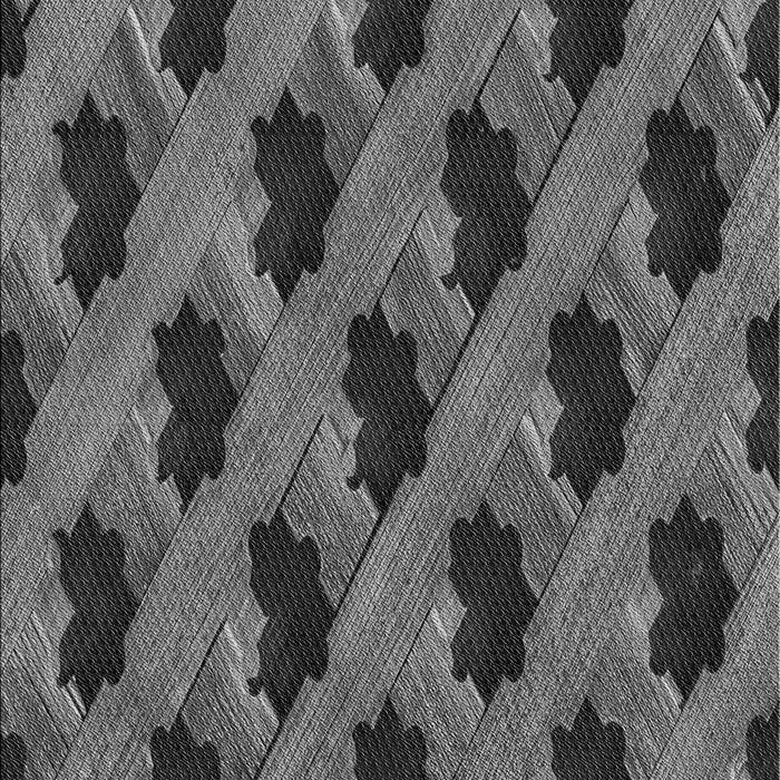 Patterned Dark Gray Black Rug, pat2375gry