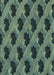 Patterned Dark Slate Grey Green Rug, pat2375lblu