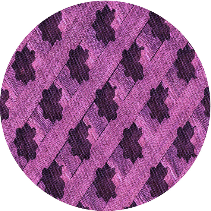 Square Patterned Purple Rug, pat2375pur