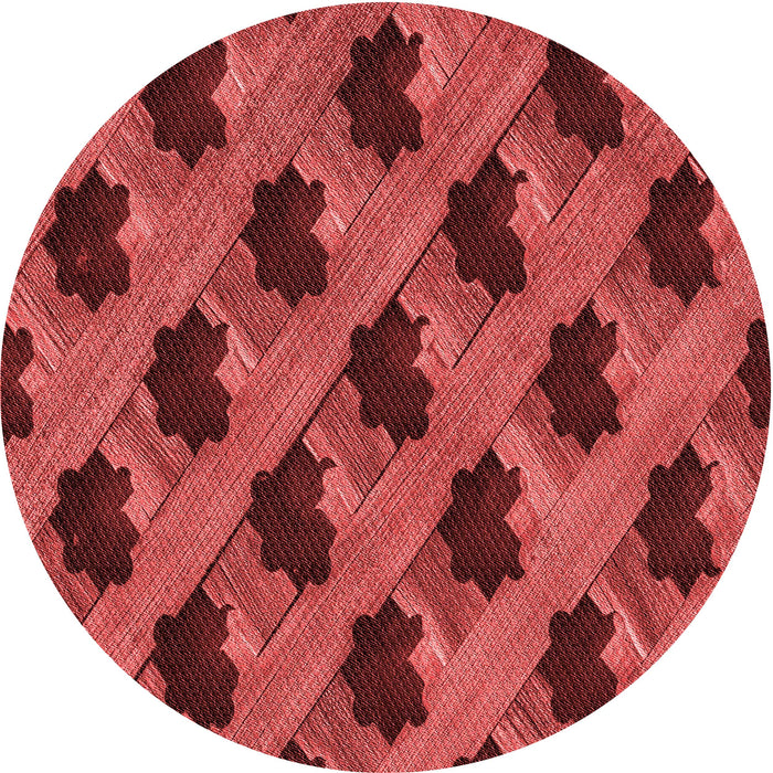 Square Patterned Red Rug, pat2375rd