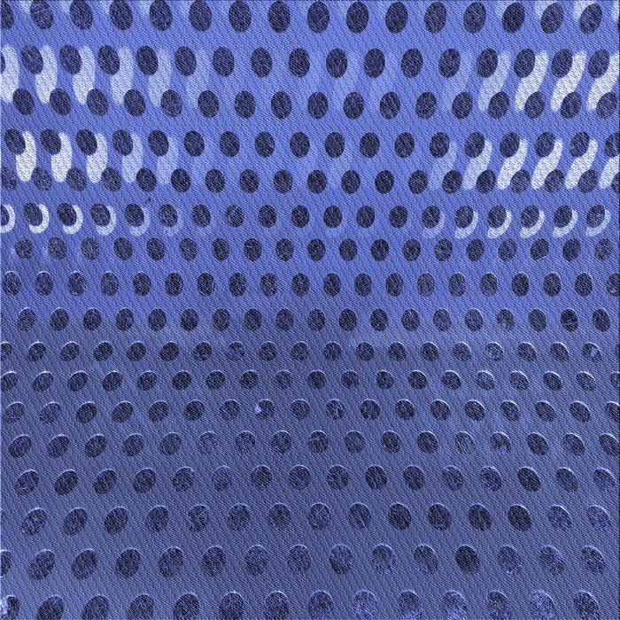 Round Patterned Blue Rug, pat2376blu