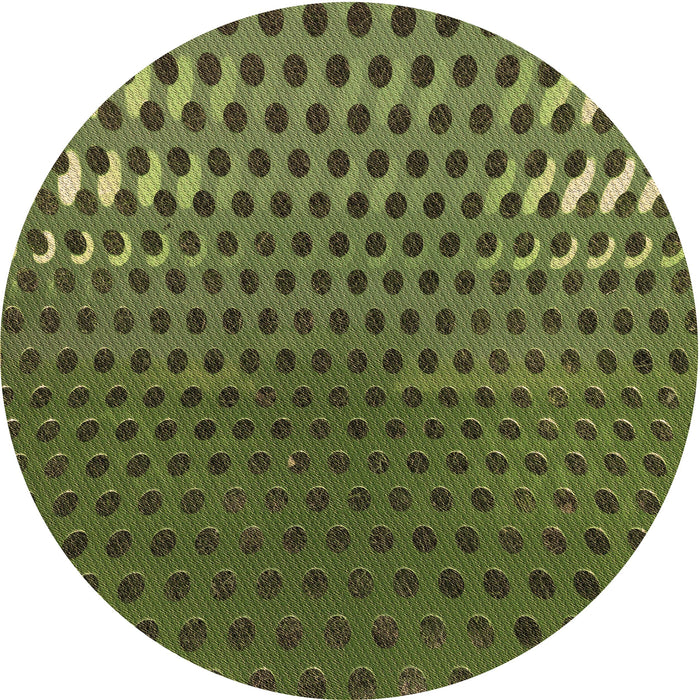 Square Patterned Green Rug, pat2376brn