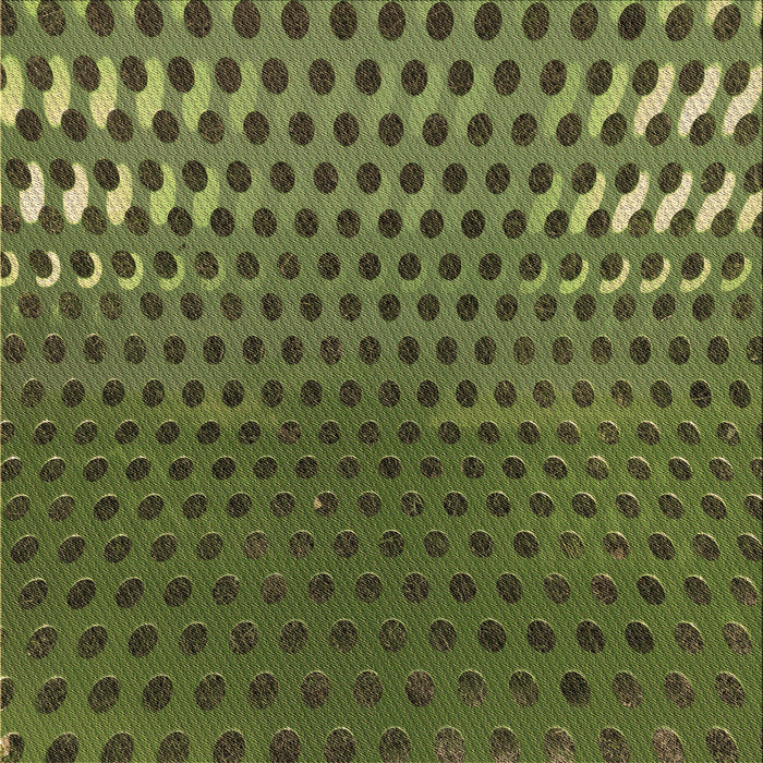 Round Patterned Green Rug, pat2376brn