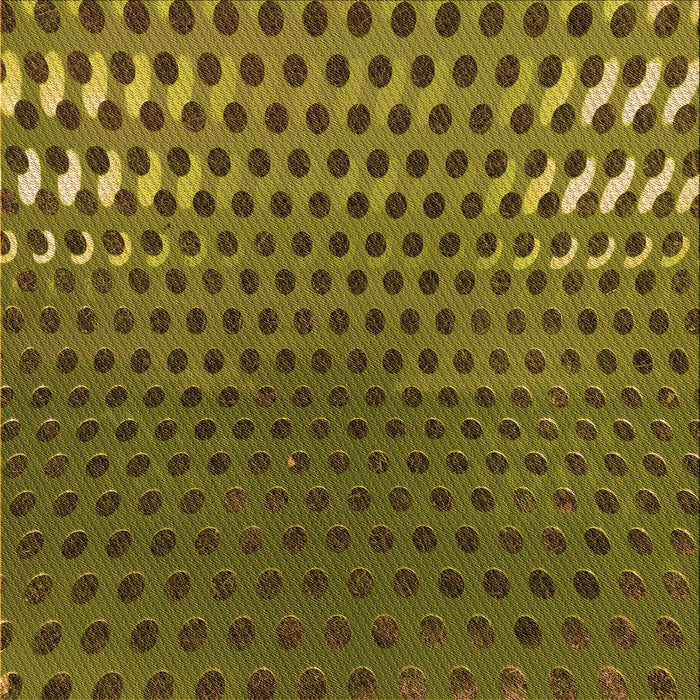 Round Patterned Dark Golden Brown Rug, pat2376org