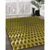 Patterned Dark Golden Brown Rug, pat2376org