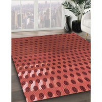 Patterned Red Rug, pat2376rd