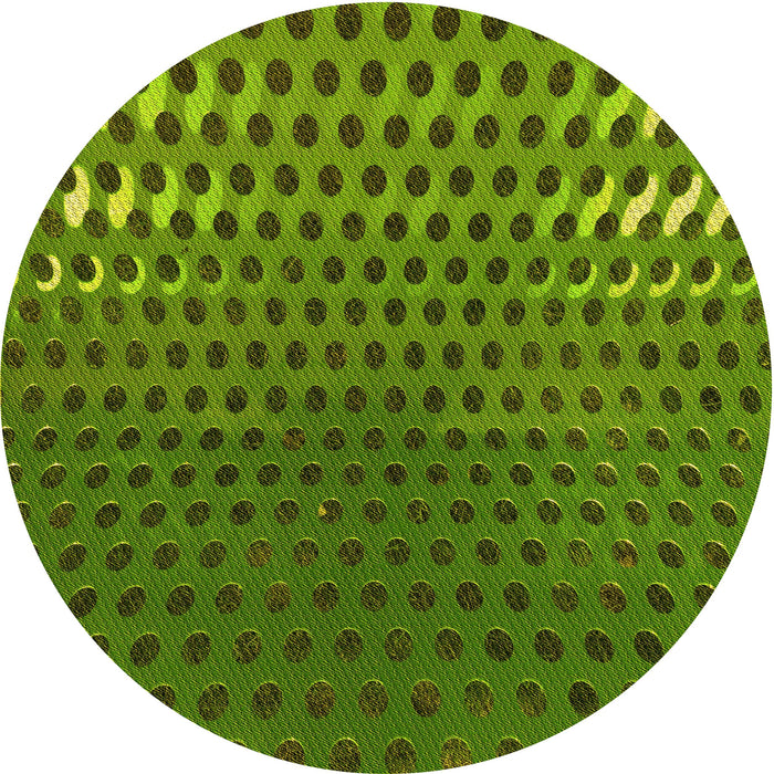 Square Patterned Green Rug, pat2376yw