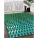 Machine Washable Transitional Light Sea Green Rug in a Family Room, wshpat2376