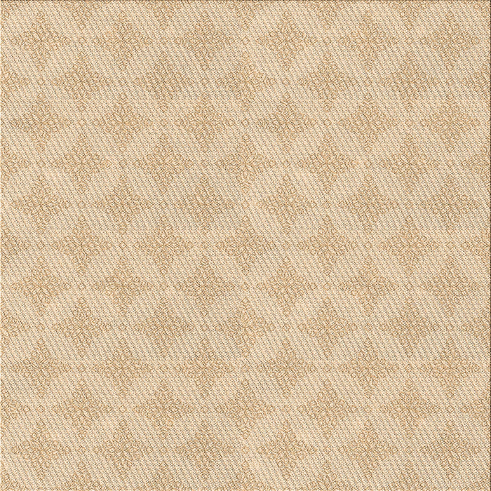 Round Patterned Khaki Gold Rug, pat2377brn