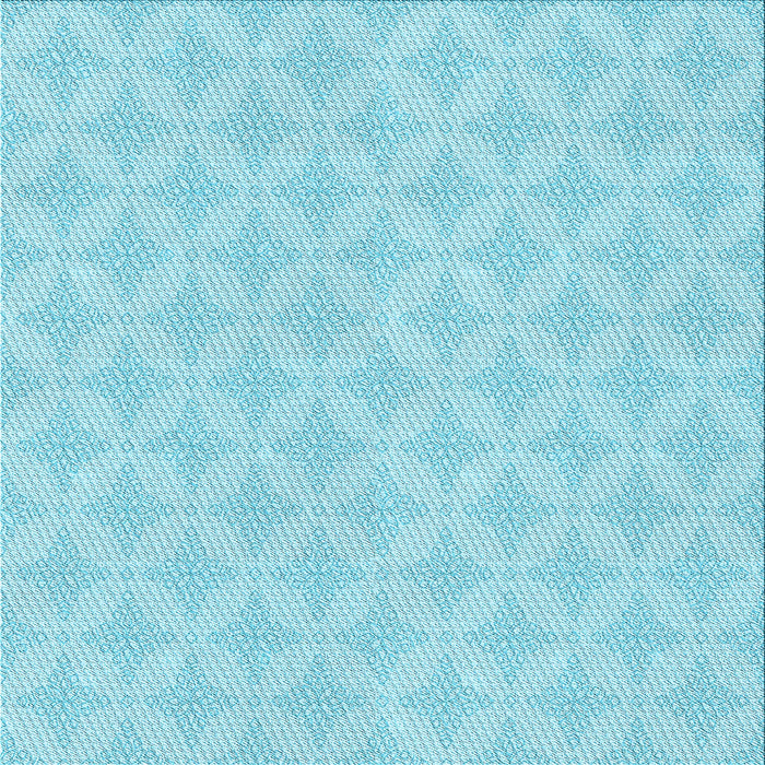 Round Machine Washable Transitional Diamond Blue Rug, wshpat2377lblu