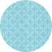 Square Patterned Diamond Blue Rug, pat2377lblu