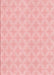 Machine Washable Transitional Pink Rug, wshpat2377rd