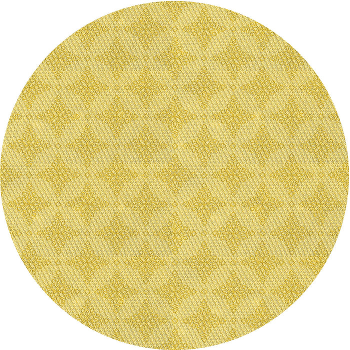 Square Patterned Yellow Rug, pat2377yw