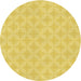 Square Machine Washable Transitional Yellow Rug in a Living Room, wshpat2377yw