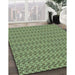 Machine Washable Transitional Green Peas Green Rug in a Family Room, wshpat2378lblu