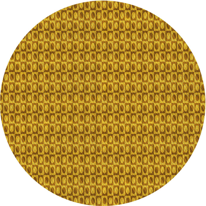 Square Patterned Mahogany Brown Rug, pat2378yw