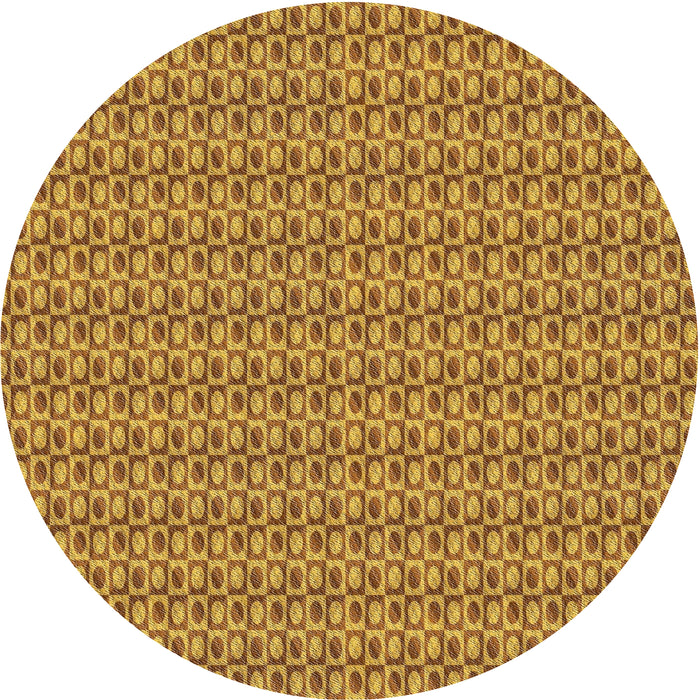 Sideview of Patterned Orange Novelty Rug, pat2378