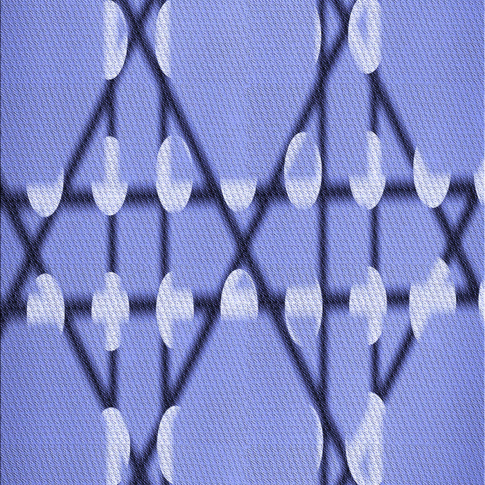 Patterned Denim Blue Rug, pat2379blu