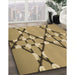 Machine Washable Transitional Metallic Gold Rug in a Family Room, wshpat2379brn