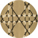 Square Patterned Metallic Gold Rug, pat2379brn