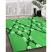 Machine Washable Transitional Neon Green Rug in a Family Room, wshpat2379grn