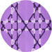 Square Patterned Violet Purple Rug, pat2379pur