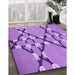 Machine Washable Transitional Violet Purple Rug in a Family Room, wshpat2379pur