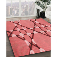 Patterned Red Rug, pat2379rd