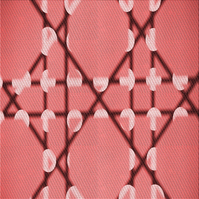 Round Patterned Red Rug, pat2379rd