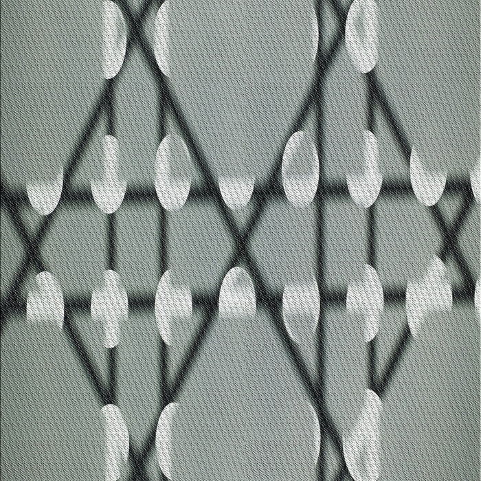 Patterned Silver Gray Novelty Rug, pat2379