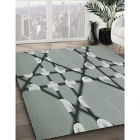 Patterned Silver Gray Novelty Rug, pat2379