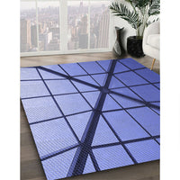 Patterned Denim Blue Rug, pat238blu