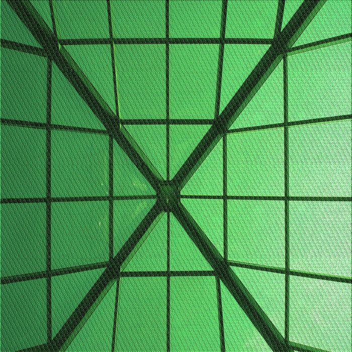 Round Patterned Green Rug, pat238grn