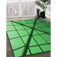 Patterned Green Rug, pat238grn