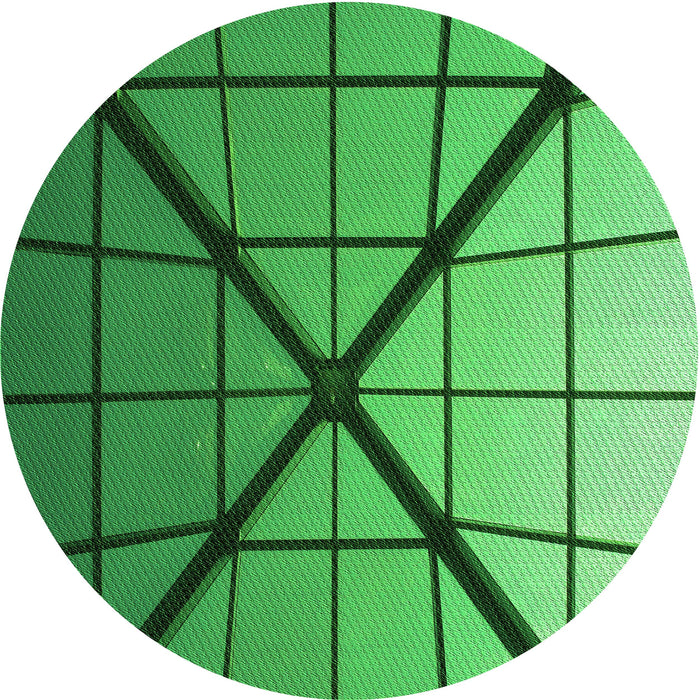 Square Machine Washable Transitional Green Rug in a Living Room, wshpat238grn