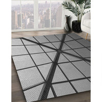 Patterned Dark Gray Rug, pat238gry