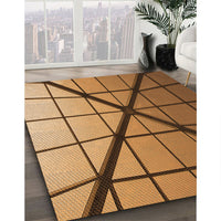 Patterned Saddle Brown Rug, pat238org