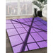 Machine Washable Transitional Amethyst Purple Rug in a Family Room, wshpat238pur