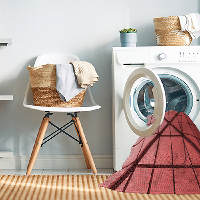 Machine Washable Transitional Red Rug in a Washing Machine, wshpat238rd