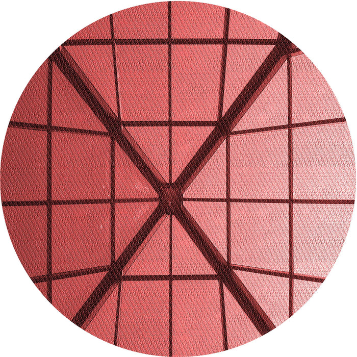 Square Patterned Red Rug, pat238rd
