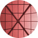 Square Patterned Red Rug, pat238rd