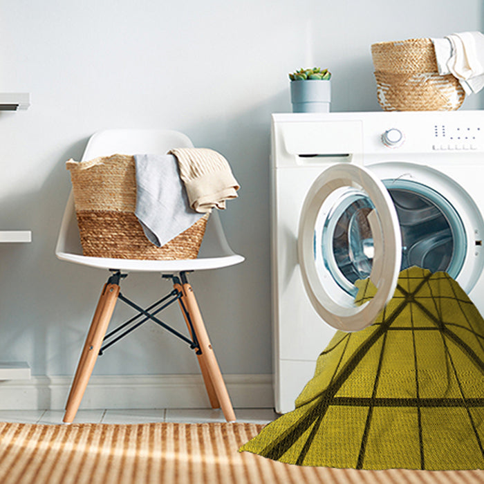 Machine Washable Transitional Dark Bronze Brown Rug in a Washing Machine, wshpat238yw