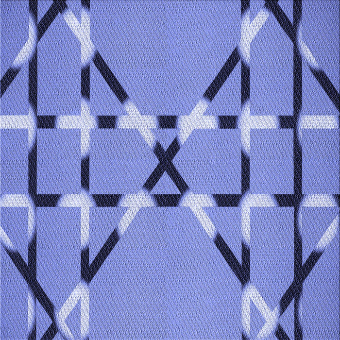 Round Patterned Denim Blue Rug, pat2380blu