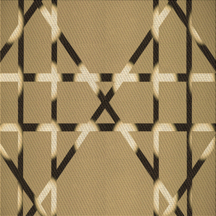 Round Patterned Oak Brown Rug, pat2380brn