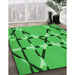 Machine Washable Transitional Neon Green Rug in a Family Room, wshpat2380grn