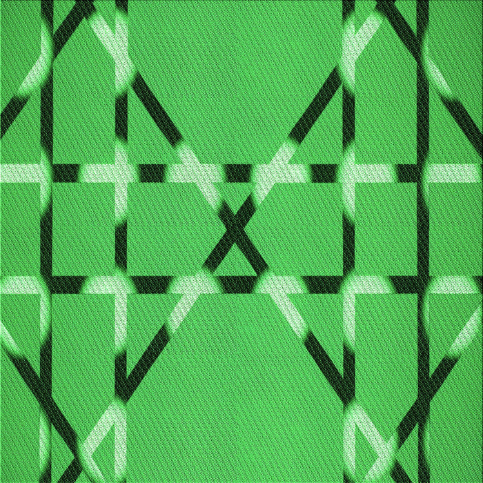 Round Patterned Neon Green Rug, pat2380grn