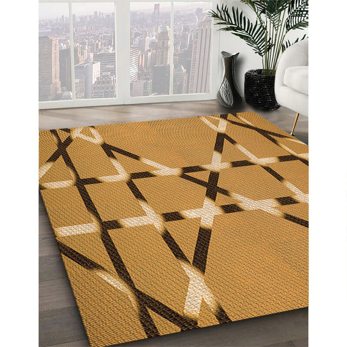 Machine Washable Transitional Mahogany Brown Rug in a Family Room, wshpat2380org