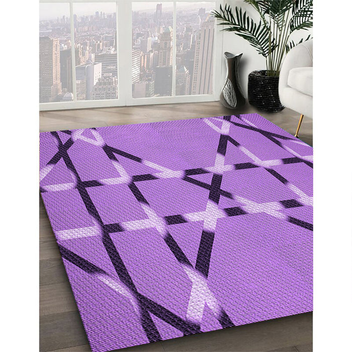 Machine Washable Transitional Violet Purple Rug in a Family Room, wshpat2380pur